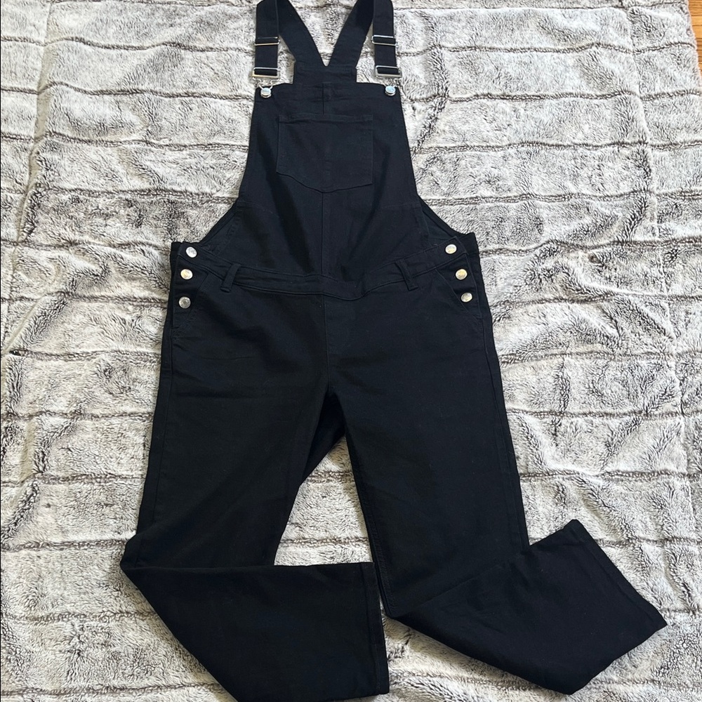 GAP Women's Maternity Classic Black Overalls